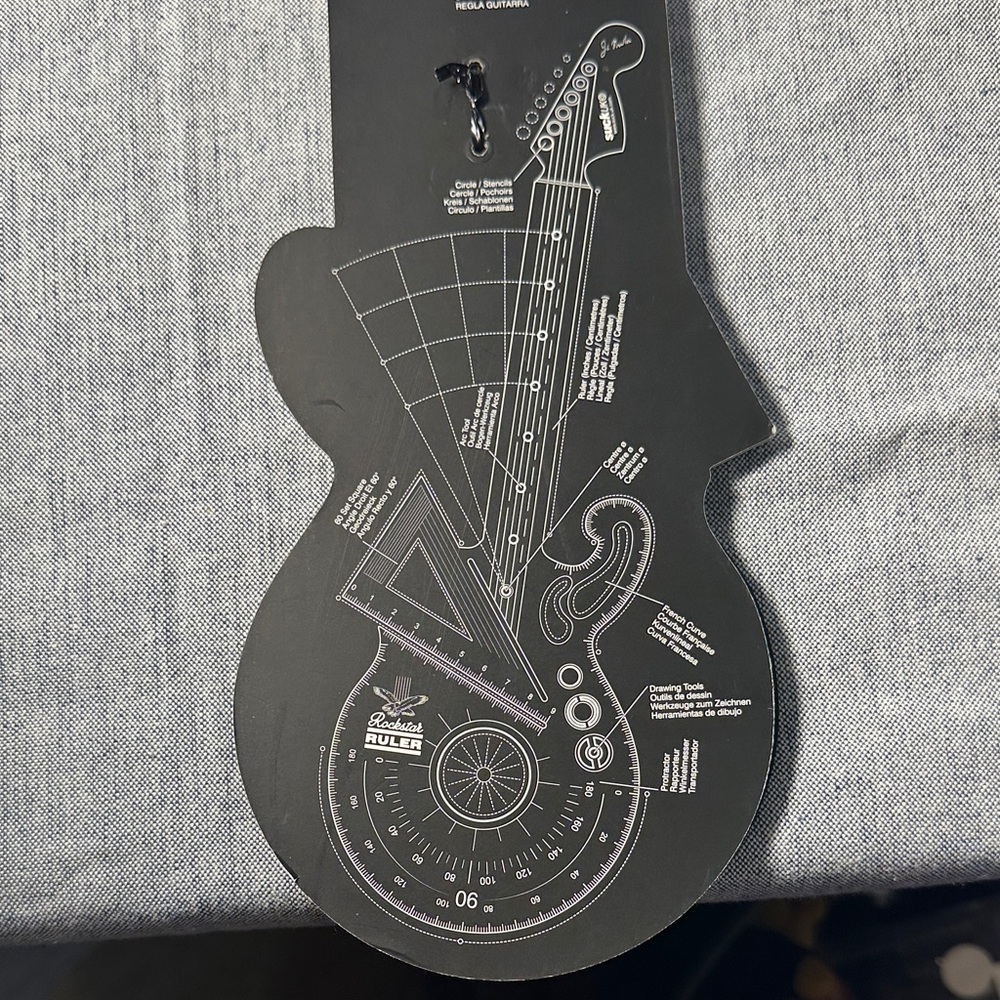 Rockstar Silver Ruler with Drawing Tools - Picture 3 of 4